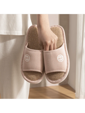 Pantufa De Linho Design Simples E Confortável Chinelo Doméstico Macio