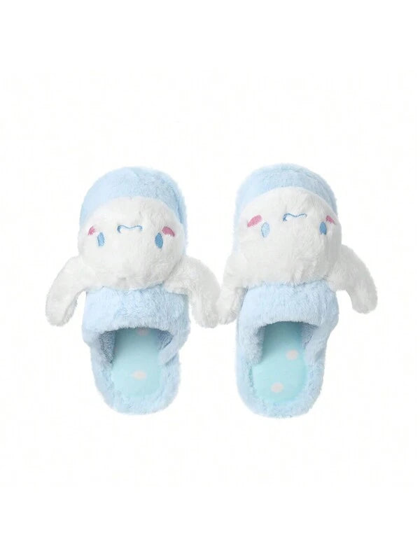 Pantufa De Pelúcia Desenho Animado Design Ursinho Chinelo Macio Para Inverno