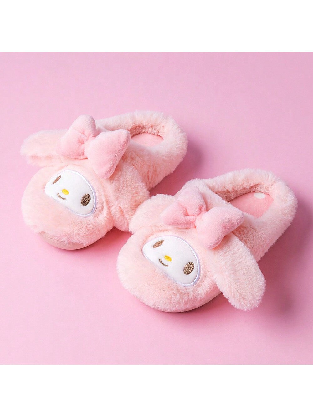 Pantufa De Pelúcia Desenho Animado Design Ursinho Chinelo Macio Para Inverno