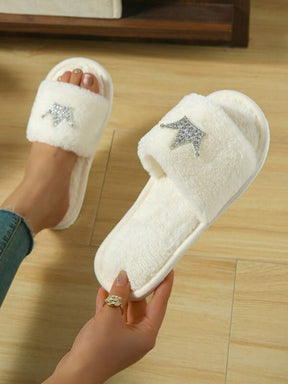 Pantufa Feminina De Pelúcia Com Detalhe De Coroa em Strass Pantufa Princesa Chinelo Confortável