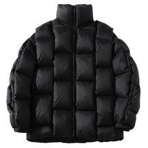 Jaqueta Puffer Acolchoada Design Quadrado Casaco Térmico