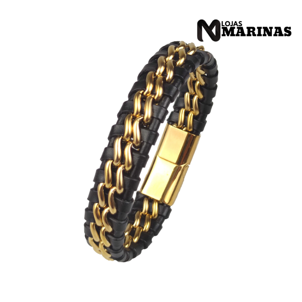 Pulseira de Couro Masculino