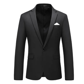 Jaqueta Masculina Gola V De Botão Único Moda Blazer Casual