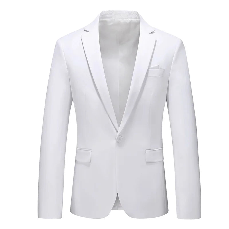 Jaqueta Masculina Gola V De Botão Único Moda Blazer Casual