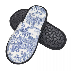 Pantufa Feminina Com Espuma Chinelo Doméstico Estampado Confortável