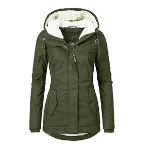 Jaqueta Parka Feminina Forrada com Lã para Inverno Glacier - Vermont - Promoção de Inverno Setembro