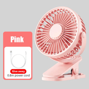 Mini Ventilador de Mão Clip Carregamento USB - Lojas Marinas