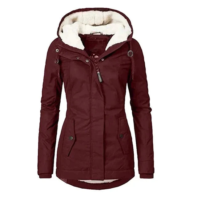 Jaqueta Parka Feminina Forrada com Lã para Inverno Glacier - Vermont - Promoção de Inverno Setembro