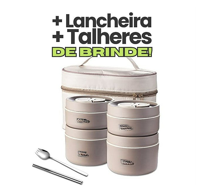 Kit Potes Térmicos BOXPRO + Lancheira e Talheres de BRINDE