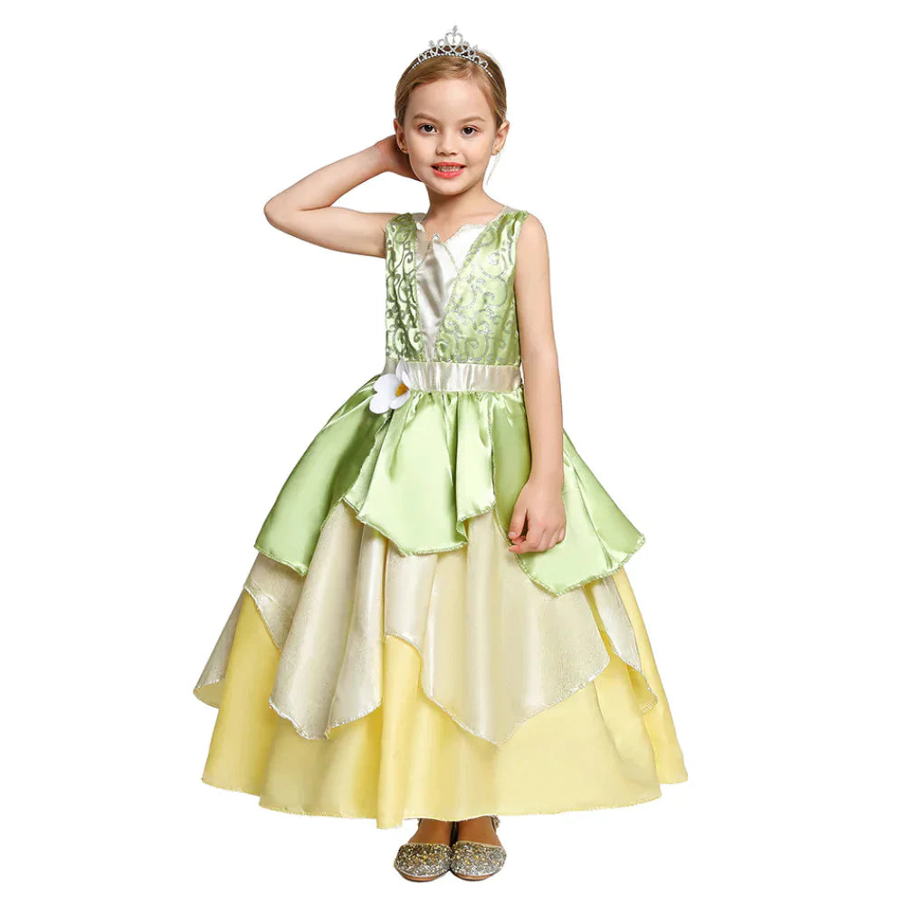 Vestido Fantasia Princesa Tiana A Princesa e o Sapo Fantasia Exclusiva