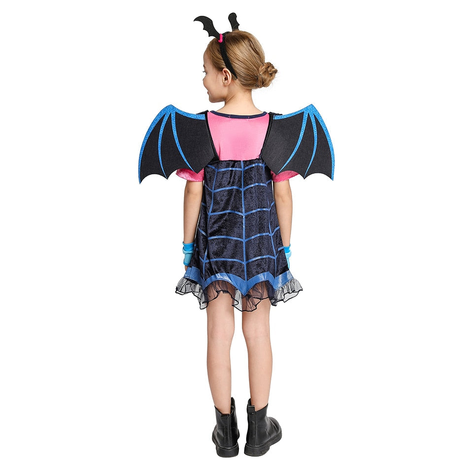 Vestido Fantasia Infantil Vampirina e Acessório de Brinde Exclusivo