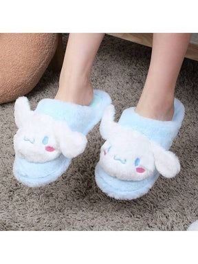 Pantufa De Pelúcia Desenho Animado Design Ursinho Chinelo Macio Para Inverno