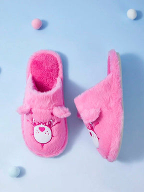 Pantufa Feminina De Pelúcia Quente Com Estampa Desenho Animado