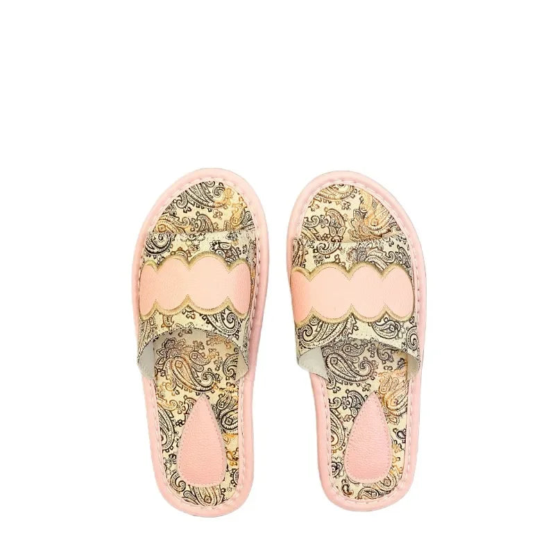 Pantufa Feminina Casual Estampado Chinelo Doméstico Básico