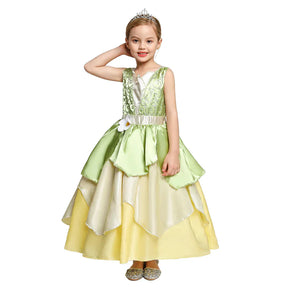 Vestido Fantasia Princesa Tiana A Princesa e o Sapo Fantasia Exclusiva