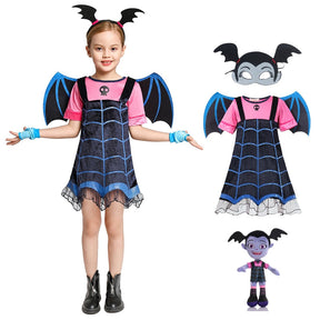 Vestido Fantasia Infantil Vampirina e Acessório de Brinde Exclusivo